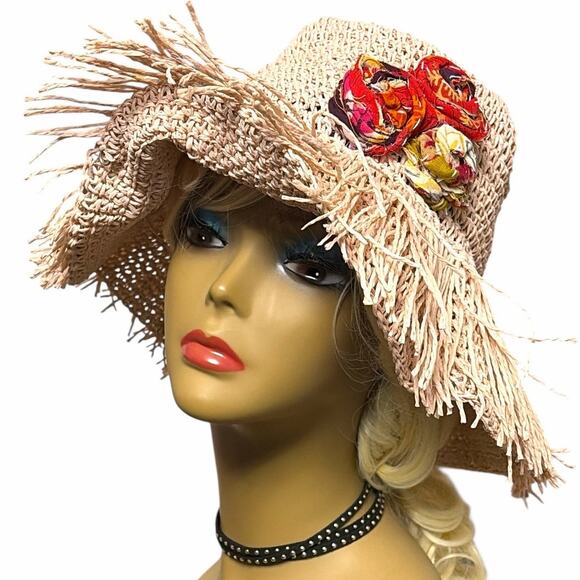 Eva Franco Straw Floppy Summer Hat